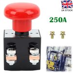 12-220V 250A Battery Isolator Kill Master Switch Push/Pull Button Emergency Stop