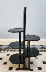 Antique Victorian Folding Cake Stand – Japanned Wood (c.1880–1900)