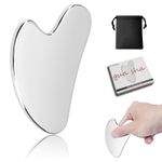 Gua Sha Facial Tool, Stainless Steel Face Massage Tool, Metal Skin-Care Tool 