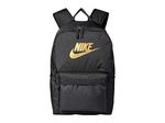 Nike Heritage 2.0 Swoosh Backpack Black Gold Laptop School Bag 25L BA5879-013