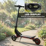Kids Electric Scooter Foldable Ride On EScooter LED Display RGB Lights Handbrake