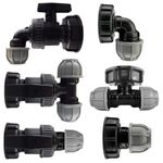 IBC Water Tank Adapter S60x6 to MDPE Pipe 20mm 25mm 32mm – Straight, Tee, Elbow
