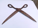 Large Decorative Wooden Carved Scissors Wall Decoration