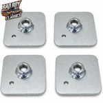 Seat Belt Harness Eye Bolt Backing Mounting Plate 7/16 Thread UNF x4
