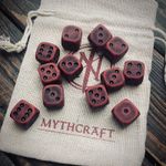 Ancient Matte D6 Dice Red Blood Soaked Aged | DnD Dungeons and Dragons | D6