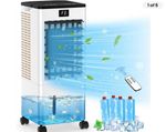 Kidali 8L Air Cooler 60W LED Display Timer Portable Fan Air Cooler Fan 3 Speeds