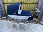 Vintage Silver Cross Coach Built Dolls Pram VERY NICE CONDITION. COLLECTION ONLY