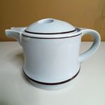 Suisse Langenthal Grey with Brown Trim Tea Pot / Coffee Pot
