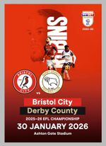 BRISTOL CITY v DERBY COUNTY 30 January 2026 EFL Championship FAN edition