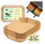 Air Fryer Paper Liners (Twin Pack) - 240pcs Disposable Non-Stick 