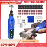 Cordless Rotary Tool Kit Rechargeable Multi Tool 5-Speed 3000-18000 RPM USB
