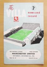 ASTON VILLA v MANCHESTER UNITED 1956/1957 *VG Condition Football Programme*