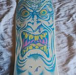 Santa Cruz Rob Roskopp Designs Skateboard Deck White/Blue Face Graphic 9.5in