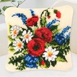 New Latch Hook Kit +Basic Tools Pillowcase Cushion Cover Making Embroidery Kit D