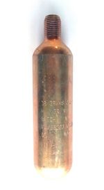 38 GRAM CO2 Cylinder for Lifejackets - NEW - zinc coated