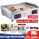 Large Electric Griddle FlatTop BBQ Grill Hot Plate Countertop Kitchen Commercial
