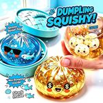 New Glitter Shark Dumpling Squishy Toy Mini Slow Rebound Fidget Stress Relieve