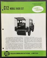 LAND ROVER C12 Mobile Radio Set PYE Telecommunications Sales Leaflet Early 1960s