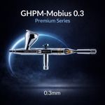 Gaahleri GHPM Mobius 0.3mm Airbrush Dual Action Gravity Feed 10mm RM24 Tracked