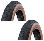PAIR Schwalbe SUPER MOTO-X 20 x 4.0 BRONZE WALL Fat Bike 100-406 TYRES
