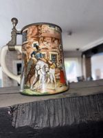 BMF German Beer Stein (Bierseidel) With A Hinged Pewter Lid