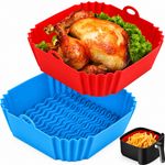 Silicone Air Fryer Pot Tray Reusable Square Liner Oven Baking Pad Basket Kitchen