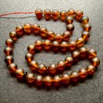 Amber Tesbih Round Natural Baltic Jewelry Handcrafted Piece Muslim Prayer Beads