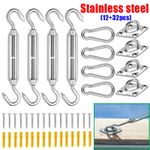 Sun Shade Sail Stainless Fixing Fitting Kit Garden Patio Awning Canopy Accessory
