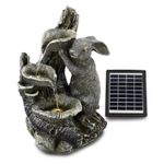 Solar Water Fountain LED Rabbit Solar Water Feature Home Garden Decoration