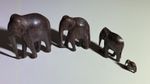Four Carved Wooden Elephants 