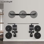 Wall Mounted Weight Plate Storage Rack Holder 3 Pegs 350 lbs per Peg Home Gym