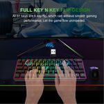 ⁺Wireless Keyboard RGB Backlit 61 Keys Rechargeable 2.4G Gaming Keyboard