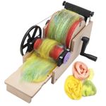 Wool Drum Carding Machine Wooden Frame Craft Drum Carder Manual Fibre Blending