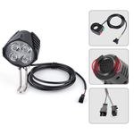 White LED Headlight Headlight with Hoop 36V 48V 80V BAFANG Motor EBike New UK-