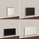 Horizontal Designer Radiator Oval Column Panel Rad Modern Central Heating UK New