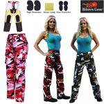 Women's Motorcycle Cargo Jeans Motorbike Denim Cotton Combat Trousers Joggers UK