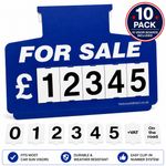 10 Blue For Sale Sign Board, Car Price/Pricing Sun Visor Vehicle/Auto Price Kit