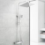 PERFECT  Bathroom Thermostatic Exposed Shower Mixer Twin head Large Bar Set 12"