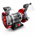 Bench Grinder 150mm Twin Wheel 250W LED Lights Tool Rest Coarse Medium Grit 240V