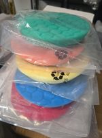 5 Pack Of 6" Hook And Loop Buffing Pads Ranging From Soft To Hard Top Quality