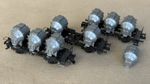 3x Trix Express 3459 459 H0 DB Lbs 50 Von Haus zu Haus Container Wagons Vintage
