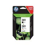 HP 301 Black and Tri-Colour Ink Cartridges Multipack Original Combo Pack New