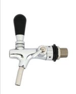 10 x Beer tap, self closing beer faucet - with compensator, chrome