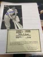 5x7 Joe Dimaggio Autograph photo with certificate of authenticity