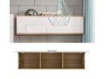 Wall Cabinet Unit Storage Modern Bedroom Living Room White Gloss Oak Effect Zele