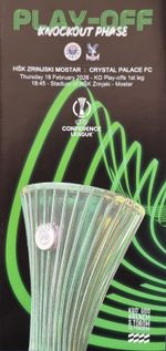 2026 HSK ZRINJSKI v CRYSTAL PALACE CONFERENCE LEAGUE PROGRAMME FROM MOSTAR