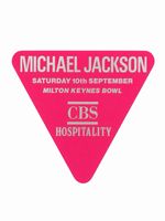 1988 Michael Jackson Bad World Tour CBS Hospitality Pass Milton Keynes Bowl UK
