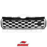 FRONT BLACK & SILVER HEX STYLE GRILLE FOR LAND ROVER RANGE ROVER EVOQUE 10-17