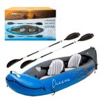 Summit Oceana Inflatable 2 Person Kayak with Paddles Outdoor Water Adventures