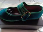FLABELUS MATILDA  VELVET MARY JANE FLATS HANDMADE UNUSED BOXED Size 39